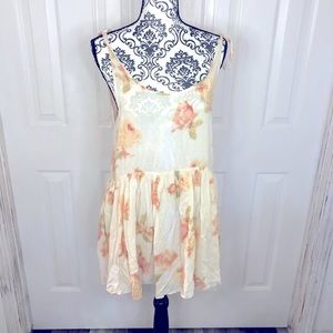 UO kimchi blue floral print babydoll cottagecore mini dress